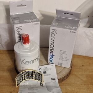 Two Kenmore Clear Refrigerator Water Filters 46 9890 Two Six-month Filters